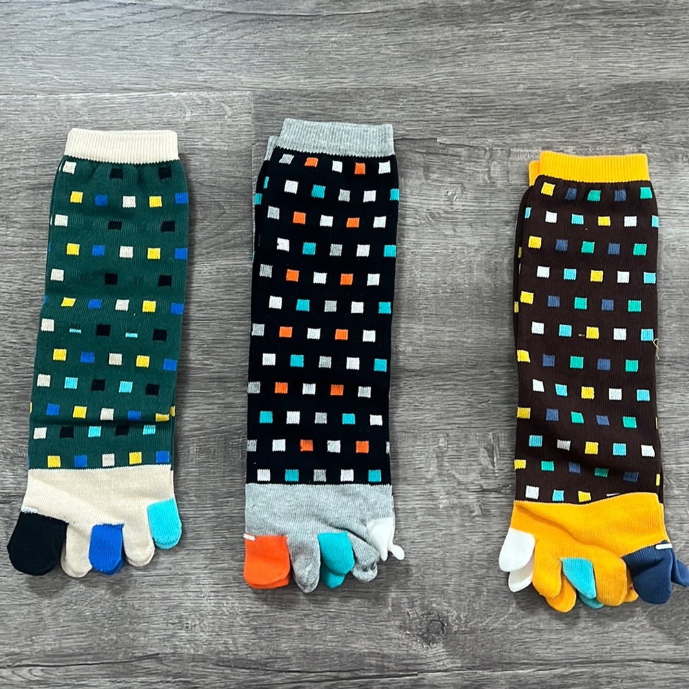 ArtFashion Five Finger Crew Socks- 3 pairs